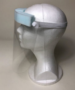 Face Shield with Foam Pad and Elastic Headband Side