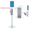 Hand Sanitizer Dispenser Stand 48″ high with Frame