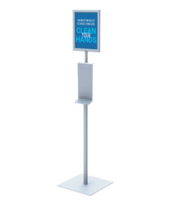 Hand Sanitizer Dispenser Stand 48" high w/ 8.5" X 11" Frame