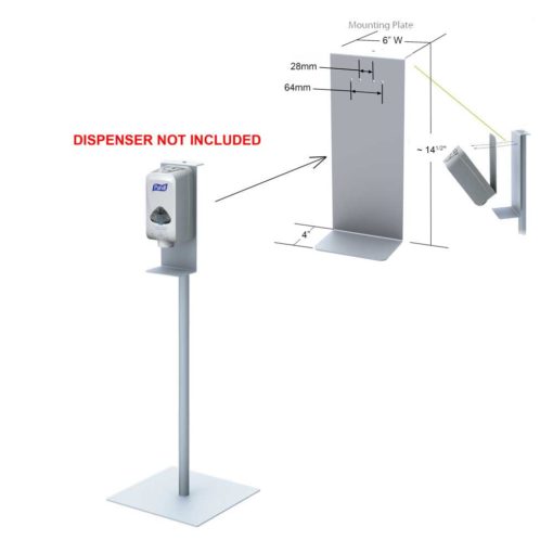 Hand Sanitizer Dispenser Stand 48″ high