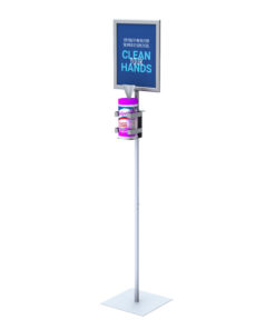 Hand Wipe Dispenser Floor Stand with Sign Frame