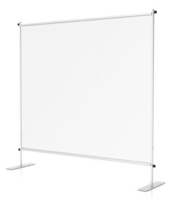 Clear Room Partition 72"w Flat Base